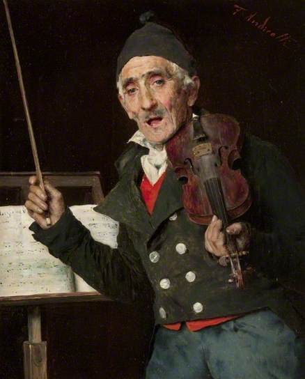 The Violin Teacher ca 1880 by Federico Andreotti  Glasgow Museums Scotland UK